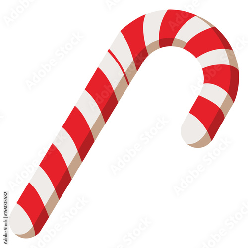 Candy cane with stripes