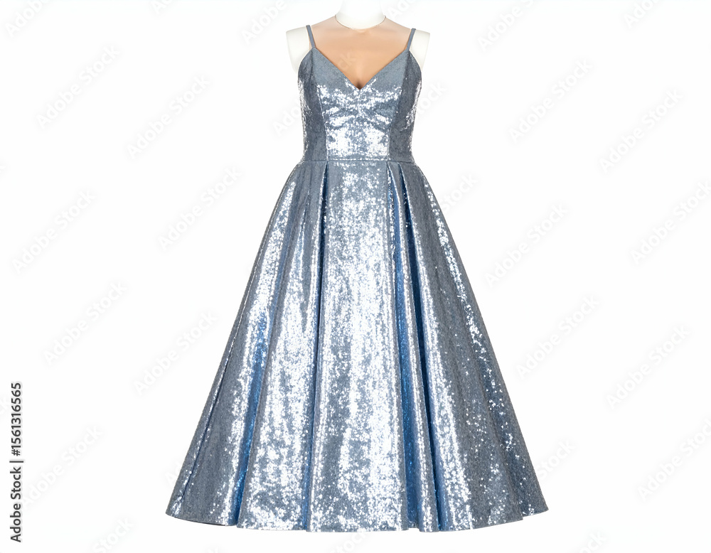 Fototapeta premium Elegant Light-Reactive Sequin Gown 2025 Evening Dress Design