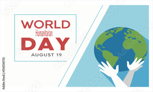 World humanitarian day illustration with a heart held in cupped hands