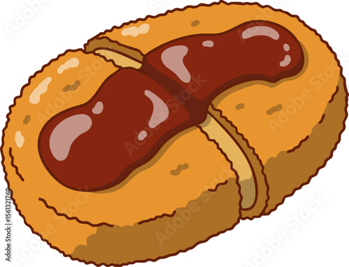 vector illustration of a Pork cutlet