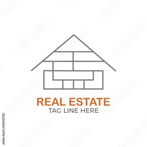Real Estate Logo Design – Modern Home, Property & Building Vector Icon

