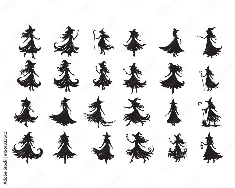 Obraz premium Halloween Witch SVG