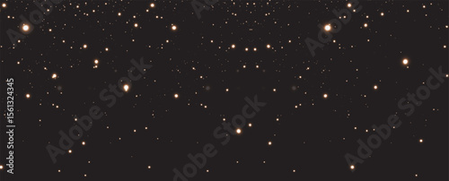 Stardust, vector sparkles, glitter, celebration, confetti golden shimmer bursts over a dark festive background, blending light, magic, and holiday glamour in a vintage sparkle effect.