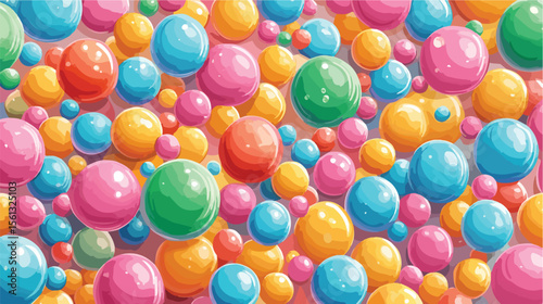 Colorful Bubble Gum Candy Vector Illustration Centered
