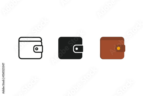 Simple wallet icon vector illustration with modern minimalist design for digital use