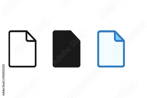 Simple file icon styles vector illustration for digital design and compose interface