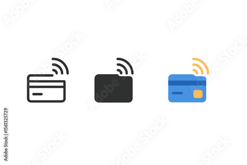 Simple credit card icons vector illustration for finance and payment design