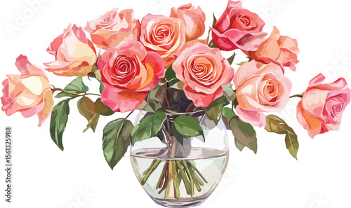 Bouquet of pink roses