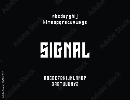Modern, bold font display showcasing the word "Signal" and a complete alphabet set.