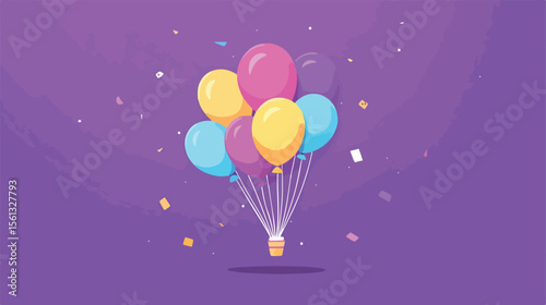 Colorful Birthday Balloons for Party and Celebration