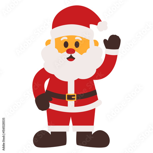 Cartoon Santa Claus Waving