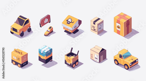 Professional Delivery Service Bundle Vector Icons