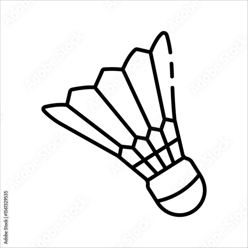 badminton ball icon, sport on white background