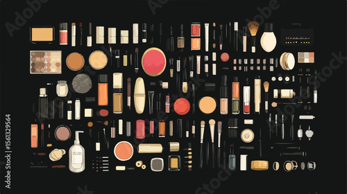 Bundle of Fifty Makeup Cosmetics Set Icons