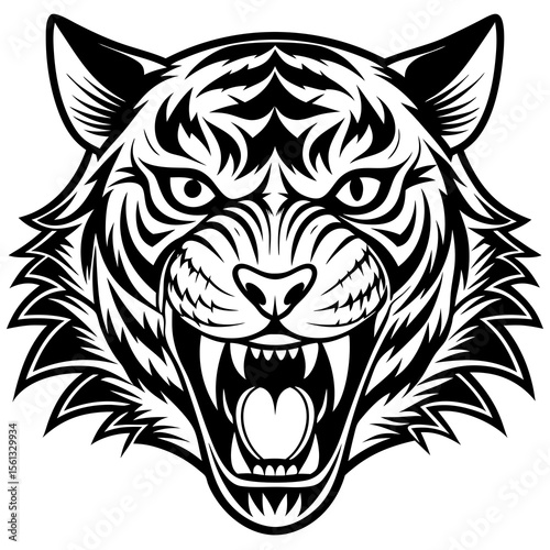 tiger head vector