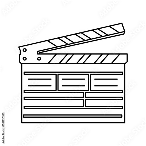 Clapperboard icon. sign for mobile concept and web design. vector illustration
