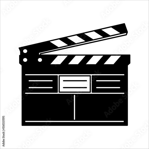 Clapper Icon Flat Vector Illustration