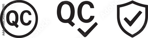 Quality Control QC icon set