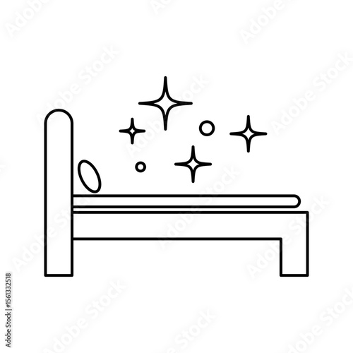 Room Cleaning line icon vector illustration