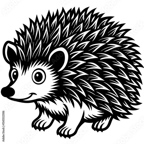 vector illustration of hedgehog