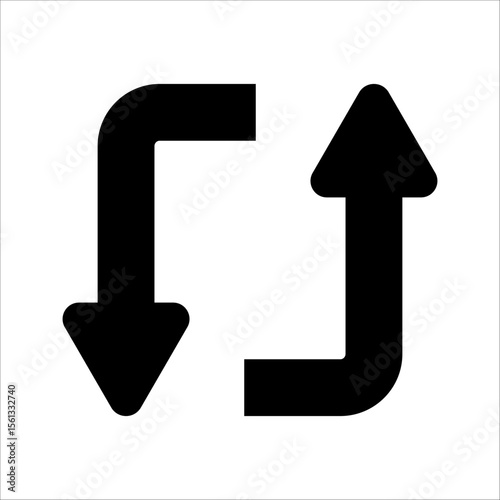 MClip art: two-way gradient stylish arrow expressing repetition business simple