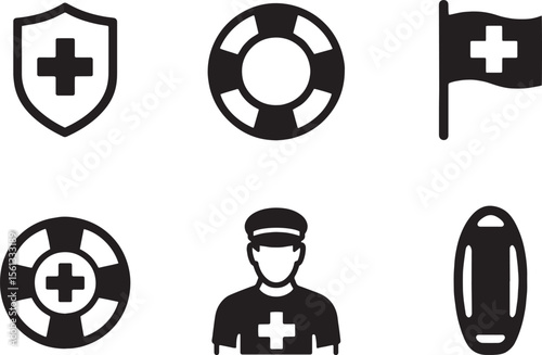 Set of Life Guard Icon