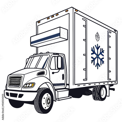 full of a refrigerated box truck for food