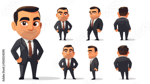 Professional Businessman Avatar Character Icon Vector Illustration