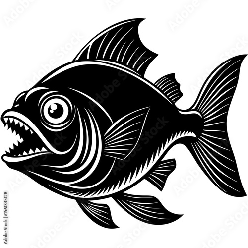 vector illustration of a fish