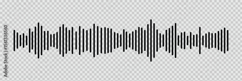 sound wave, audio wave icons. Set of radio Wave icon. Record interface. Minimal Sound Signal and Music Frequency Line Symbols for App and Media Design.