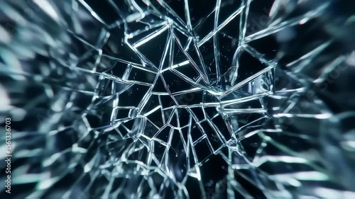 360 view of shattered mirror reflecting surreal world