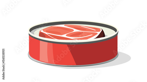 Can Tuna Food Isolated Icon Vector Illustration