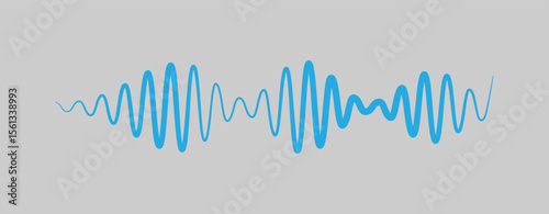 Sound waves design template. Set of podcast sound waves design. Vector Illustration.
