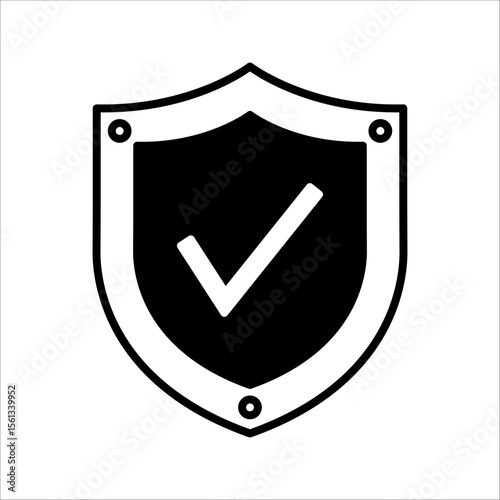 shield icon with check mark Icon set. Editable vector icons. Perfect for web and app interfaces, presentations, infographics.