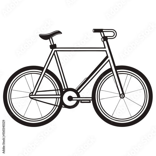 Abstract geometric cycle design with vibrant colors silhouette