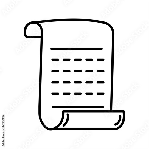 note paper with push button icon, reminder sticker pinned linear sign isolated on white background - editable vector illustration eps10