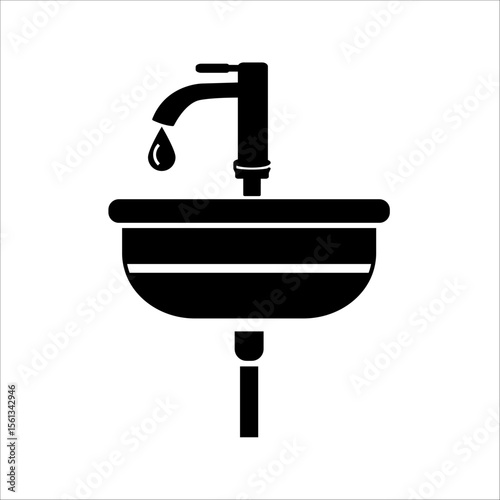 Sink Icon Glyph Icon Design For Personal And Commercial Use