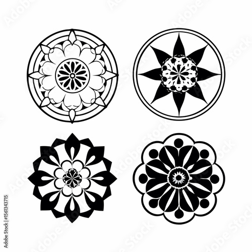 black & line art design