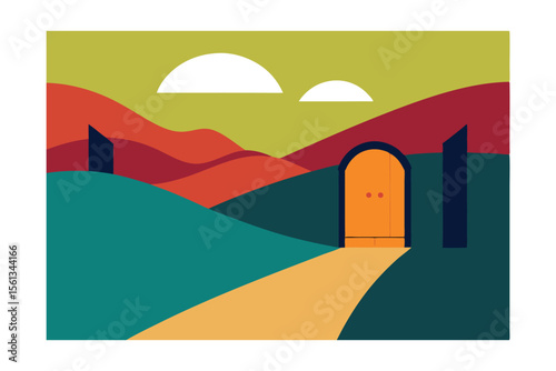 Serene Hilltop Gateway A Journey Through Colorful Landscapes