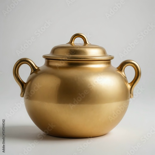 A Gold pot isolated on white background