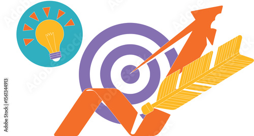 Business strategy success target achievement goal planning and innovation