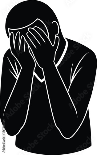 Facepalm Gesture Silhouette Vector