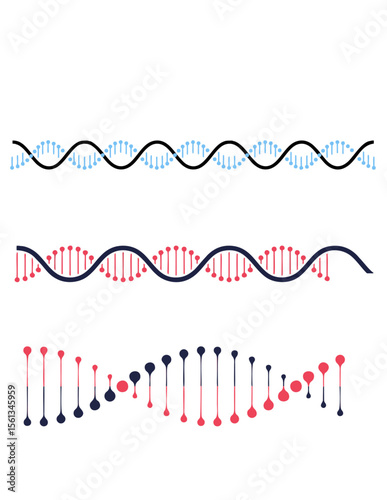 DNA icon. Genetic molecule vector illustration. Genome biology colorful spiral chromosome symbol. Molecular helix biotechnology pictogram. Chemistry sign, Simple dna helix icon. DNA chain simple 