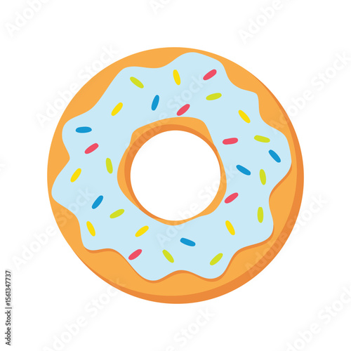 Simple Illustration Donut with sprinkles
