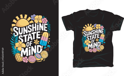summer vibes illustration t-shirt design
