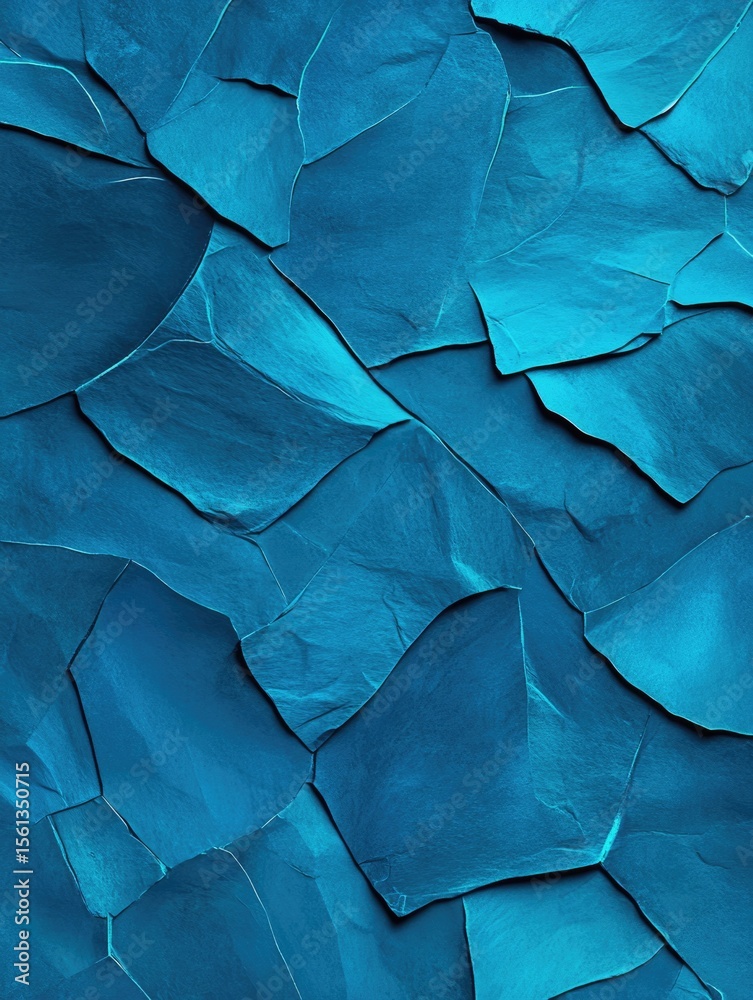 Fototapeta premium Blue shattered art pieces background