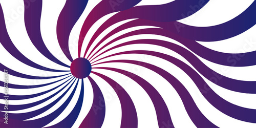 Abstract vivid spiral pattern featuring alternating maroon and white wavy radial lines.Central focal point and spirals outward with fluid, dynamic motion. Flat, vibrant, and suitable for pop-art..