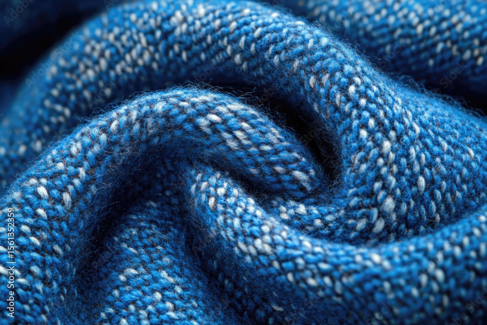 Fototapeta premium Tactile Knitted Surface in Light Blue Wool Sweater