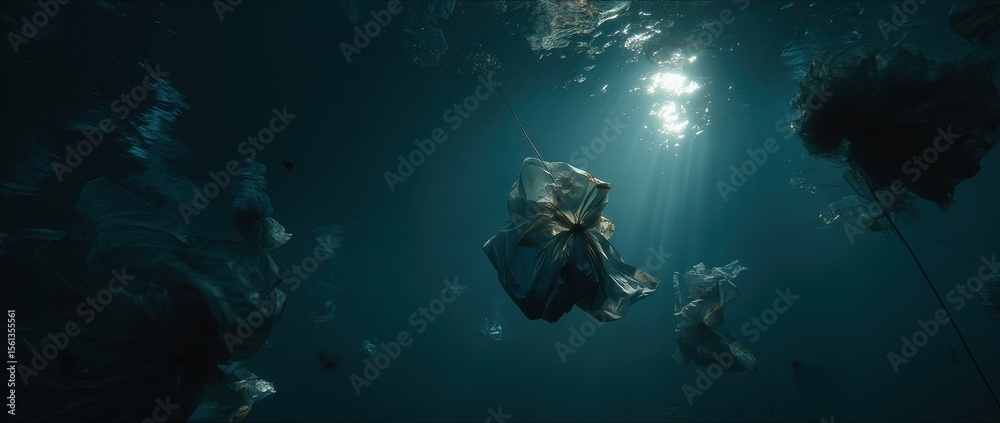 custom made wallpaper toronto digitalPlastic pollution underwater (8)