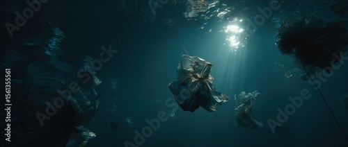 Wallpaper Mural Plastic pollution underwater (8) Torontodigital.ca